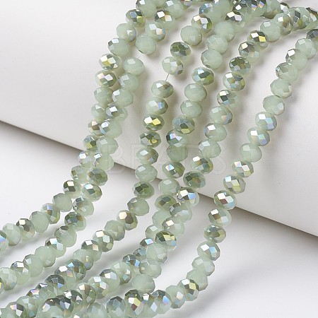 Electroplate Glass Beads Strands EGLA-A034-J8mm-S06-1