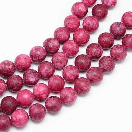 Natural White Jade Bead Strands G-R297-10mm-32-1