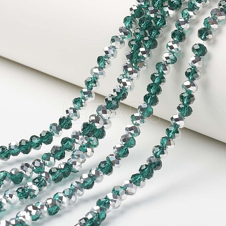 Electroplate Transparent Glass Beads Strands EGLA-A034-T2mm-M15-1