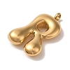 Ion Plating(IP) 304 Stainless Steel Pendants STAS-M017-08G-19-2