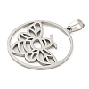 Non-Tarnish 304 Stainless Steel Pendants STAS-Z076-14P-2