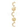 Tassel Brass Micro Pave Clear Cubic Zirconia Big Pendants KK-L271-01G-14-1