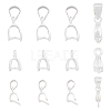 DICOSMETIC 12Pcs 3 Styles 925 Sterling Silver Pendant Bails STER-DC0001-12-1