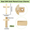 40Pcs Brass Charms KK-BBC0010-64-2