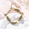 304 Stainless Steel Ovel Link Chain Anklets for Men Women AJEW-Q010-001G-1