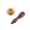 DIY Letter Scrapbook Brass Wax Seal Stamps and Wood Handle Sets AJEW-PH0010-K-3