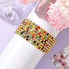 Glass Beads Beaded Stretch Bracelets BJEW-JB10958-3