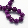 Natural Dyed Yellow Jade Gemstone Bead Strands G-R271-10mm-Y11-1