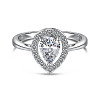 925 Sterling Silver Micro Pave Cubic Zirconia Finger Rings FS-WGBB1F3-03-1