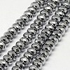 Electroplate Non-magnetic Synthetic Hematite Beads Strands G-J161-6x4mm-02-1