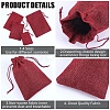 16Pcs 4 Styles Polyester Imitation Burlap Packing Pouches Drawstring Bags ABAG-BBC0001-01D-6