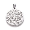 Non-Tarnish 304 Stainless Steel Pendants STAS-F219-01P-2