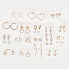 180Pcs 5 Style Glass Imitation Pearl Beads GLAA-AR0001-64-6