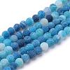 Natural & Dyed Crackle Agate Bead Strands G-T056-8mm-07-1
