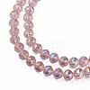 Electroplate Transparent Glass Beads Strands EGLA-N002-34B-C02-3