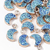 Druzy Resin Pendants RESI-S383-007-B01-2