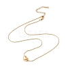 Heart Pendant Necklace with Boston Link Chains LS-NJEW-G074-20G-2
