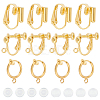 18Pcs 3 Style Brass Clip-on Earring Findings FIND-SC0003-96G-1