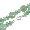 Natural Green Aventurine Beaded Necklaces NJEW-S393-18-2