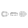 Preciosa&reg MAXIMA Crystal Sew-On Cups X-PRC-SD14-20050-G-5