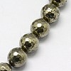 Natural Pyrite Beads Strands G-L031-12mm-03-2