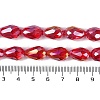 Transparent Electroplate Glass Beads Strands EGLA-N013-T10mm-B12-4