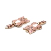 Light Gold Rack Plating Alloy Enamel Pendants ENAM-G210-01LG-02-3