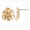 Brass Stud Earrings Findings KK-T062-79G-NF-2