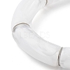 Chunky Curved Tube Beads Stretch Bracelets Set for Girl Women BJEW-JB06947-16