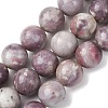 Natural Lepidolite/Purple Mica Stone Beads Strands G-A310-A01-16mm-2