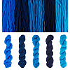 5 Bundles 5 Colors Acrylic Fiber Yarn OCOR-TA0003-22-3