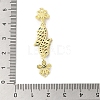 Rack Plating Brass Pave Colorful Cubic Zirconia Flower Connector Charms KK-C052-37B-G-3