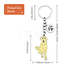 WEWAYSMILE Dog Keychain Car Keychain Pet Pendant Key-Ring Lovely Dog Key-ring Portable Metal Keychain Gift for Pet Lover Birthday Puppy Theme Party Supplies (Labrador) JX806A-2