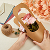 Kraft Paper Flower Gift Bags AJEW-WH0165-48-5