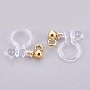 Stainless Steel Clip On Earring Findings X-STAS-P207-02G-2