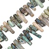 Natural Chrysocolla Beads Strands G-F829-A05-01-1