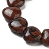 Natural Mahogany Obsidian Beads Strands G-B022-25C-3