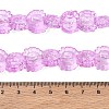 Electroplate Baking Paint Transparent Glass Beads Strands GL-CBA17FF-02-5