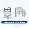 280Pcs 2 Colors 201 Stainless Steel Sew on Prong Settings STAS-UN0051-88-3