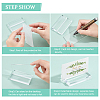 Transparent Acrylic Blank Place Sign & Base Holder Set FIND-WH0042-52-5