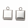 Non-Tarnish 304 Stainless Steel Pendant Cabochon Settings STAS-I176-07P-2
