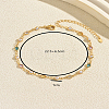 Beach Brass Plastic Flat Round Link Chain Anklets for Summer Casual and Vacation Wear MT7934-2