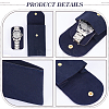 Rectangle Velvet Single Watch Storage Bag with Flip Cover ABAG-WH0044-46B-5