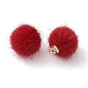 Faux Mink Fur Covered Pendants DIY-WH0401-92B-1