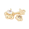 Brass Micro Pave Cubic Zirconia Pendants ZIRC-P122-03C-G-2