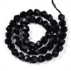 Natural Obsidian Beads Strands G-T139-8mm-50-2