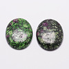 Oval Natural Ruby in Zoisite Cabochons G-K020-18x13mm-09-1