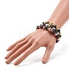 Electroplated Natural Lava Rock Round Beads Essential Oil Anxiety Aromatherapy Bracelets BJEW-JB06923-7