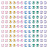 405Pcs Eletroplated Transparent Glass Beads GLAA-TA0003-66B-2