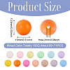 71Pcs Frosted Opaque Acrylic Beads OACR-TA0004-18-4